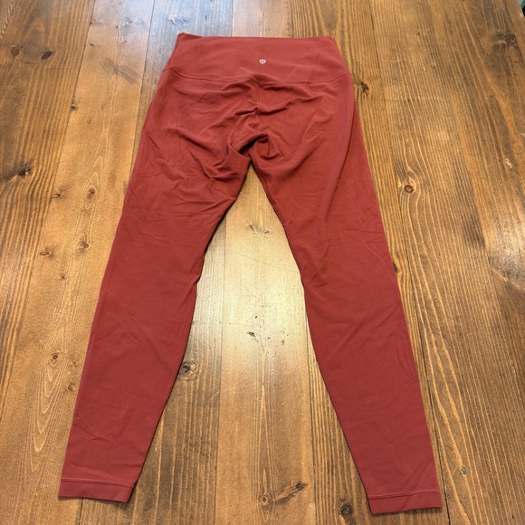 Lululemon Align Leggings Size 10 High Rise Full Length Red 27" Ins W5BOBS - Picture 6 of 7